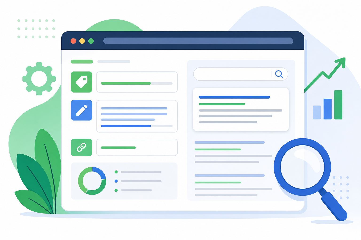 Browser preview of SEO title and meta description for a blog article